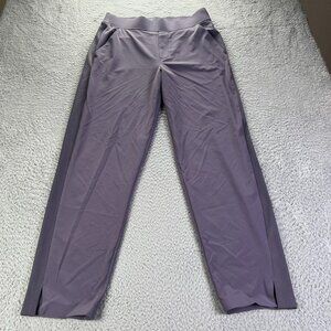 Athleta Brooklyn Ankle Pants Women 6 Purple Mid Rise Athleisure Lightweight